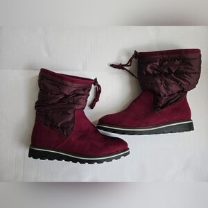 ARANTZA, Women's Maroon Winter Boots, Size 8.5